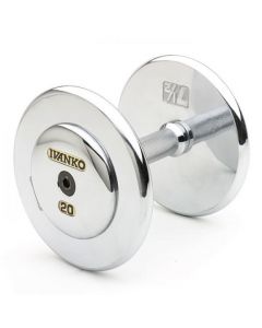 Machined Cast Iron Chrome Fixed Dumbbells Chrome Steel End Plates 5-100 lb, 5 lb inc