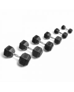 Rubber Hex Dumbbell Set